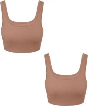 Vero Moda Shirttop Crop 2-er Stück Pack Ripp Bralette Bustier Set VMEVE (2-tlg) VMEVE TOP NOOS