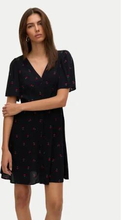 Vero Moda Sommerkleid Alba 10292845 Schwarz Regular Fit