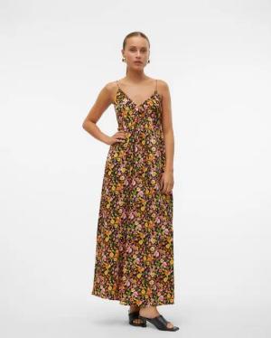 Vero Moda Spaghettikleid VMPAGE SINGLET ANKLE DRESS WVN GA Sommerkleid
