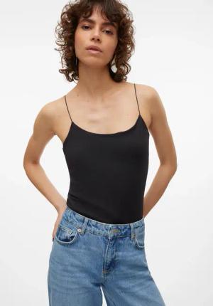 Vero Moda Spaghettitop "VMMILLION SHORT SINGLET TOP JRS NOOS" Materialmix