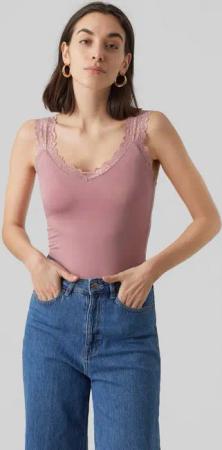 Vero Moda Spitzentop VMROSA SL TOP JRS NOOS Viskosemischung