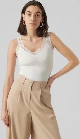 Vero Moda Spitzentop VMROSA SL TOP JRS NOOS Viskosemischung