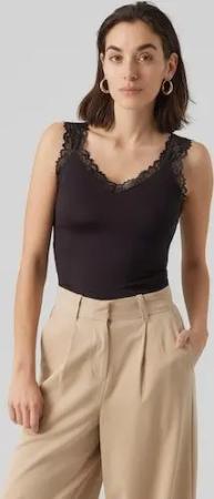 Vero Moda Spitzentop VMROSA SL TOP JRS NOOS Viskosemischung