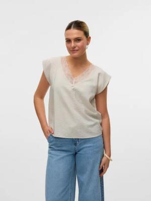 Vero Moda Spitzentop VMSAFA SL V-NECK LACE TOP WVN GA NOOS