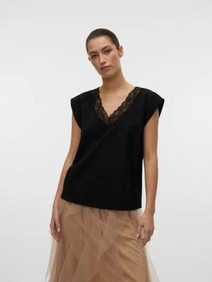 Vero Moda Spitzentop VMSAFA SL V-NECK LACE TOP WVN GA NOOS