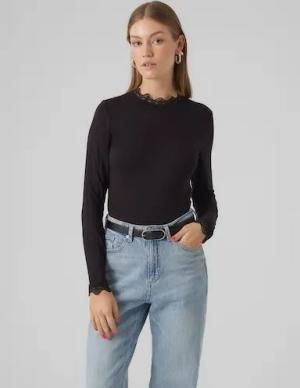Vero Moda Stehkragenshirt VMROSA LS HIGHNECK TOP JRS NOOS