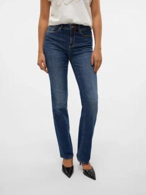 Vero Moda Straight-Jeans "VMFLASH MR STRAIGHT JEANS LI3300 GA NOOS" Baumwollmischung mit Stretch, regular waist, straight fit