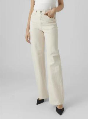 Vero Moda Straight-Jeans VMTESSA HR WIDE STR JEANS ECRU GA