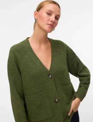 Vero Moda Strickjacke "VMBOOM LS V-NECK BUTTON CARDIGAN GA NOOS"