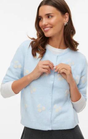 Vero Moda Strickjacke VMDOFFY INTARSIA 2/4 O-NCK CARDIGAN NOOS