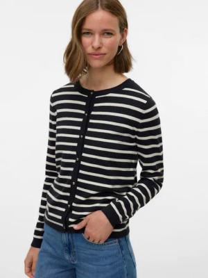 Vero Moda Strickjacke VMHAPPY LS O-NECK BUTTON CARDIGAN BOO
