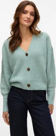 Vero Moda Strickjacke "VMLEA LS V-NECK CUFF CARDIGAN NOOS" Rippstrick