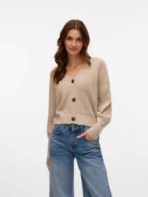 Vero Moda Strickjacke VMLEA LS V-NECK CUFF CARDIGAN NOOS Rippstrick