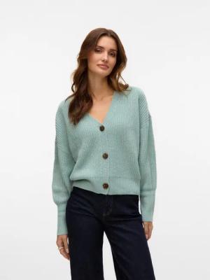 Vero Moda Strickjacke VMLEA LS V-NECK CUFF CARDIGAN NOOS Rippstrick