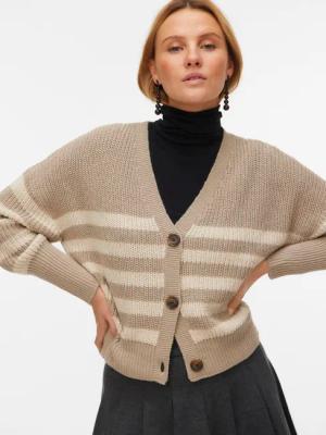 Vero Moda Strickjacke "VMLEA LS V-NECK CUFF CARDIGAN NOOS" Rippstrick