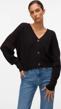 Vero Moda Strickjacke "VMLEA LS V-NECK CUFF CARDIGAN NOOS" Rippstrick