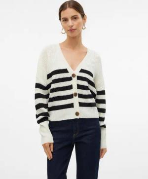 Vero Moda Strickjacke VMLEA LS V-NECK CUFF CARDIGAN NOOS Rippstrick