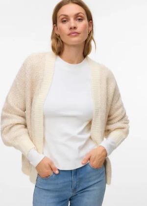 Vero Moda Strickjacke "VMLOVELY LS OPEN CARDIGAN" mit Wolle und Stretch
