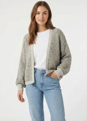 Vero Moda Strickjacke "VMLOVELY LS OPEN CARDIGAN" mit Wolle und Stretch