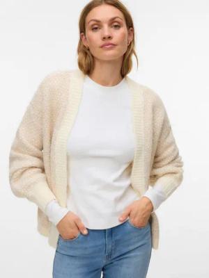 Vero Moda Strickjacke VMLOVELY LS OPEN CARDIGAN mit Wolle und Stretch