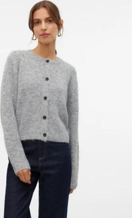 Vero Moda Strickjacke VMNOVAH LS O-NECK BUTTON CARDI GA NOOS