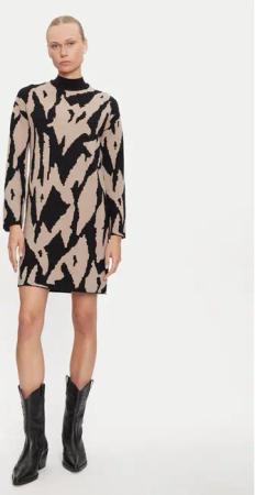 Vero Moda Strickkleid Gold New Art 10311362 Beige Loose Fit