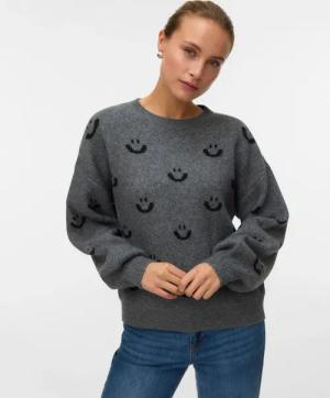 Vero Moda Strickpullover "AWHEART LS O-NECK KNIT NOOS"