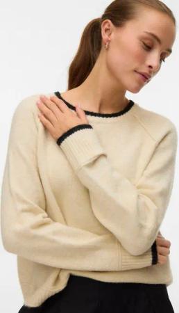 Vero Moda Strickpullover VMAQUARIUS LS O-NECK RAGLAN PULLOVER BF