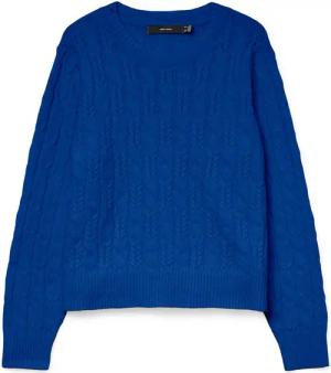 Vero Moda Strickpullover VMARIES LS O-NECK CABLE PULLOVER BF mit Zopfstrickmuster