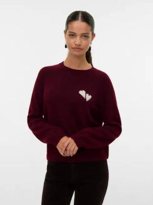 Vero Moda Strickpullover VMBAM LS O-NECK PULLOVER BOO ENT