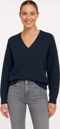 Vero Moda Strickpullover "VMBOOM STRUCTURE LS V-NECK PULLOVER BOO"