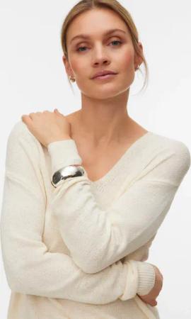 Vero Moda Strickpullover "VMCHARITY LS V-NECK PULLOVER NOOS"