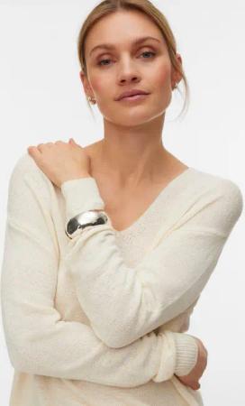 Vero Moda Strickpullover VMCHARITY LS V-NECK PULLOVER NOOS