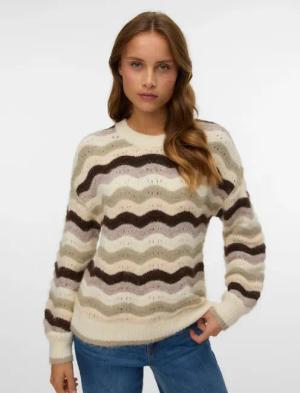 Vero Moda Strickpullover "VMDOJA LS O-NECK PULLOVER BOO"
