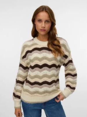 Vero Moda Strickpullover VMDOJA LS O-NECK PULLOVER BOO