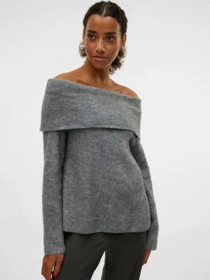 Vero Moda Strickpullover VMERA LS OFF SHOULDER PULLOVER GA NOOS