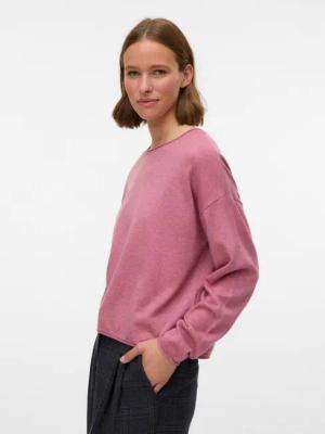 Vero Moda Strickpullover VMEXCITING PLAIN LS O-NK ROLL PULLOV BOO