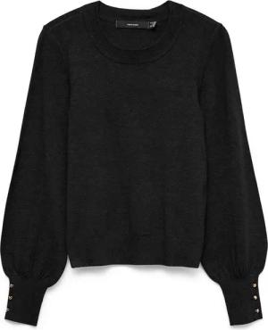 Vero Moda Strickpullover VMHAPPY LS O-NK BUTTON CUFF PULLOVER BOO