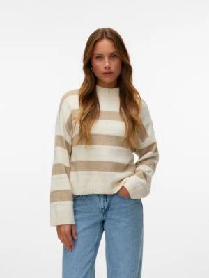 Vero Moda Strickpullover VMINEZ LS HIGHNECK SHORT PULLOVER BOO