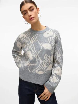 Vero Moda Strickpullover "VMKAILA LS O-NECK PULLOVER BOO"
