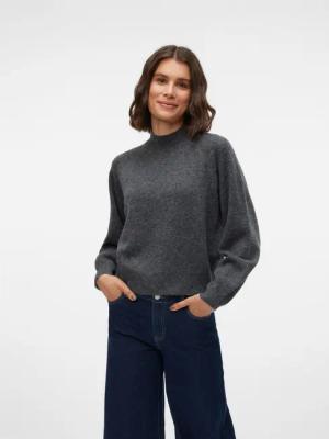 Vero Moda Strickpullover "VMLEAF LS HIGH NECK PULLOVER ENT"