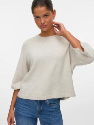 Vero Moda Strickpullover VMLEFILE 3/4 O-NECK PULLOVER NOOS