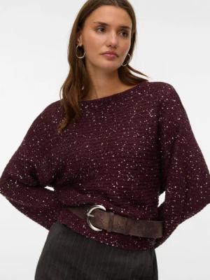 Vero Moda Strickpullover VMLEILANI STITCH LS BOATNECK PULLOVER