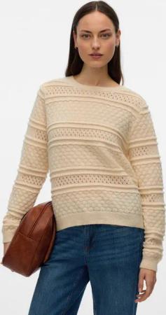 Vero Moda Strickpullover VMLEO LS O-NECK PULLOVER BF