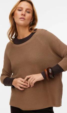 Vero Moda Strickpullover "VMNEW NORA 3/4 BOATNECK PULLOVER NOOS"