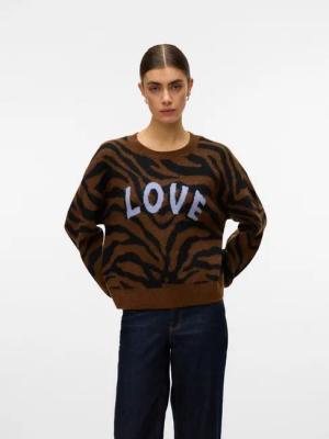 Vero Moda Strickpullover VMNEWKAI LS O-NECK PULLOVER BOO