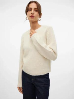 Vero Moda Strickpullover "VMNOVAH LS O-NECK PULLOVER GA NOOS"