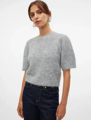 Vero Moda Strickpullover "VMNOVAH SS O-NECK PUFF PULLOVER GA NOOS"