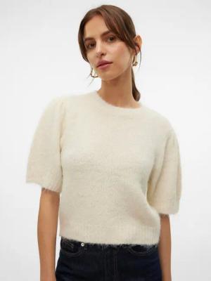 Vero Moda Strickpullover VMNOVAH SS O-NECK PUFF PULLOVER GA NOOS