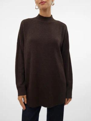 Vero Moda Strickpullover "VMPLAZA LS HIGHNECK LONG PULLOVER GA BOO"